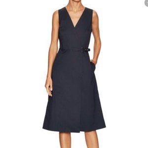 LAFAYETTE 148 Blue Wrap Dress Fit & Flare NWT 14